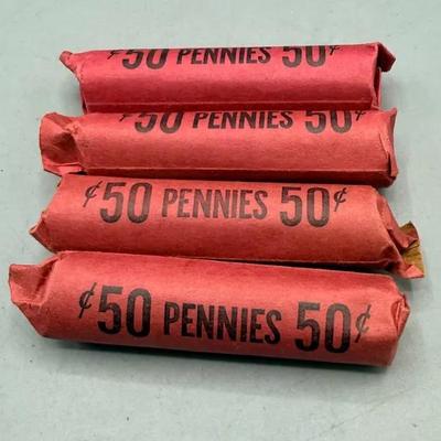 4 Rolls Wheat Pennies 