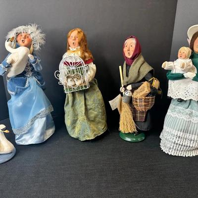 7 Byers' Choice Dolls Croquet, Tea, Old Befana & More