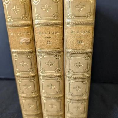 1859 Poetical Works Of John Milton, 3 Vols. 