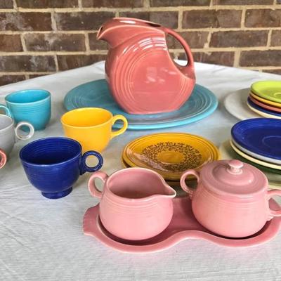 Vintage Fiestaware Dishes Pastel & Primary Colors 