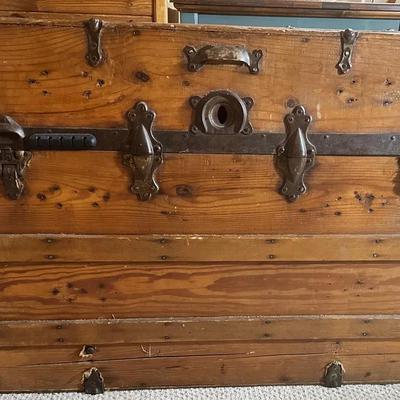 Large Antique Steamer Trunk
