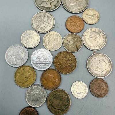 Foreign Coin Lot Silver And Non Silver Coins 