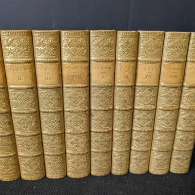 1857 Poetical Works Of Sir Walter Scott, 9 Volumes 