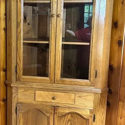 Oak Corner Cabinet