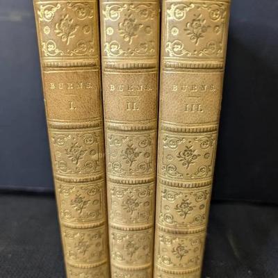 1863 Poetical Works Of Robert Burns, 3 Volumes