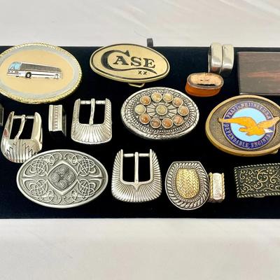Collection Of Metal/Brass/Bronze Belt Buckles And More