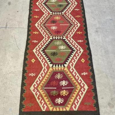 120” Long Vintage Anatolian Jajim Kilim Rug