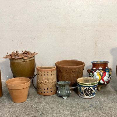 Assorted Terracotta and Clay Planters & Vases