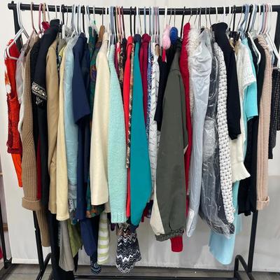 Women’s Vintage And Modern Rack Of Clothing