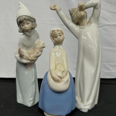 2 Lladro Porcelain Figurines (#4533 & #5322) + REX Spain Figurine – Children & Farm Theme