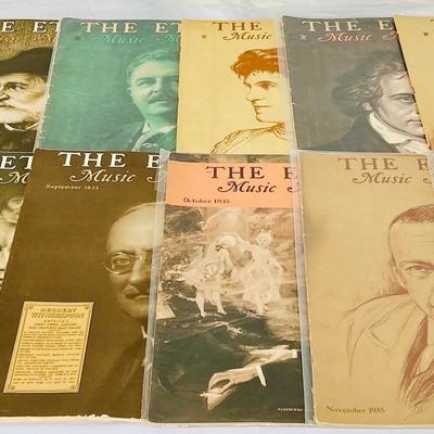 Vintage The Etude Music Magazine – 1935 Jan - Dec (12 Issues)