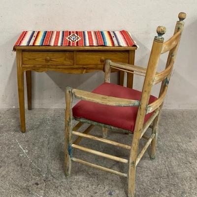 Wooden Desk with Chair
