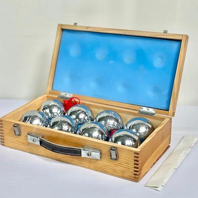 French Boules Set In Wooden Case 