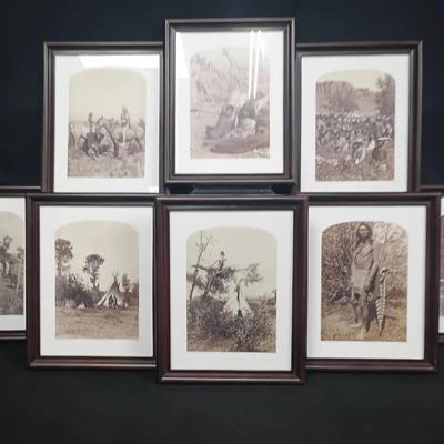 Collection of 8 Framed Photographic Prints, John Wesley Powell Expedition (1872), After Jack Hillers