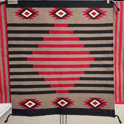 Two Navajo Hand-Woven Rugs 