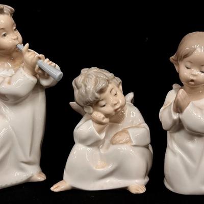 Lladró- 3 Porcelain Angel Figures! 