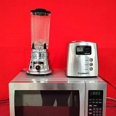 Retro Waring Blender, Magic Chef Microwave, Cuisinart Toaster 