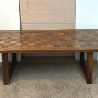Teak Parquet Style Coffee Table 