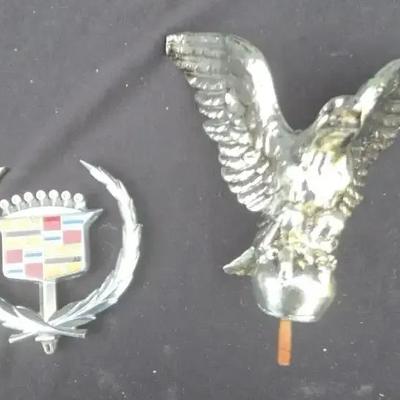 Cadillac Hood Ornament & Eagle Hood Ornament