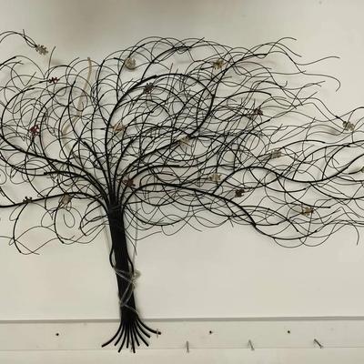 September Tree Metal Wire Tree Art Piece 