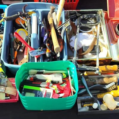 HUGE Tool Assortment - Hammers, Brushes, Saws, Wrenches, And More