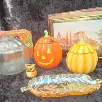 Autumn/Fall Themed Jars & Decor - 6 Pieces 