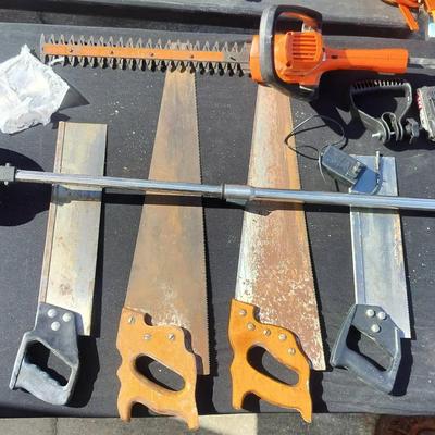 Black And Decker Hedge Trimmers + 4 Metal Saws