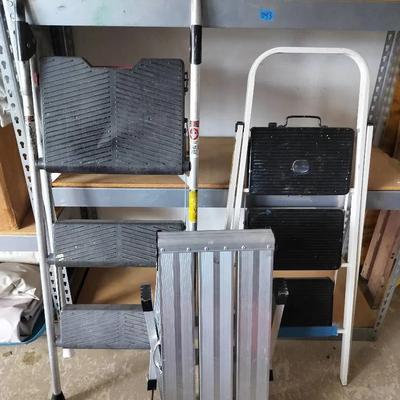 Step Stool Ladders + Aluminum Folding Platform