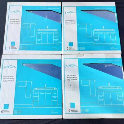 Images 2000 Plain Edge Mirror Tiles 4 New Boxes