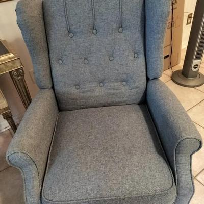 Gray Wingback Electric Reclining Massage Chair #1