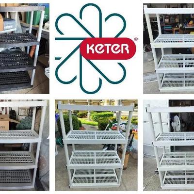 Keter Plastic Storage Shelves Group Of 5
