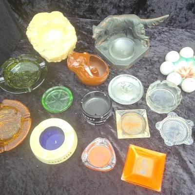 Vintage Ashtray 17 Piece Collection