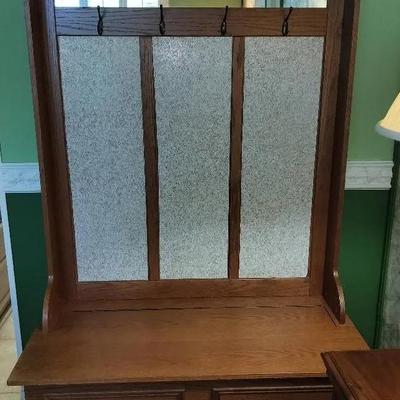 Hall Tree Vintage Wooden Storage Bench