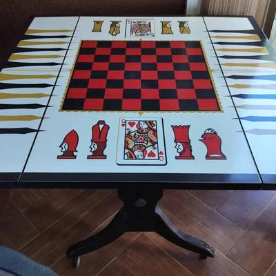 Card/Game Vintage Wooden Folding Table