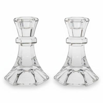 Sale Photo Thumbnail #104: Pair of Bleikristall 24% Lead Crystal Candlesticks