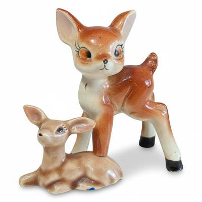 Sale Photo Thumbnail #88: Pair of Vintage 'Bambi Style' Ceramic Deer Figurines