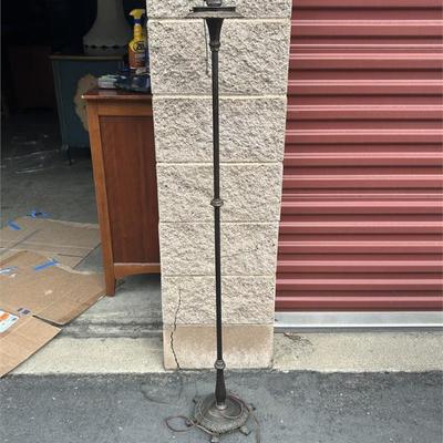 Sale Photo Thumbnail #33: Vintage Ornate Bronze-Finish Floor Lamp