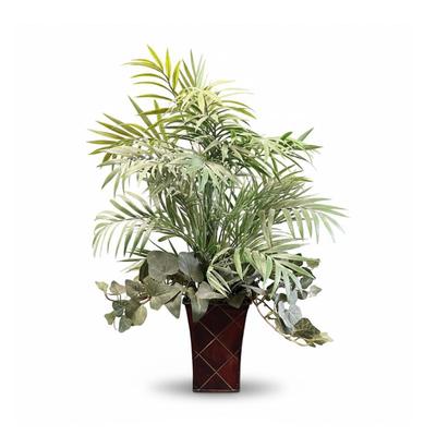 Sale Photo Thumbnail #106: Artificial Palm & Ivy Plant in Decorative Metal Planter
