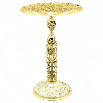 Sale Photo Thumbnail #53: Vintage Brass Pierced Fretwork Pedestal Plant Stand