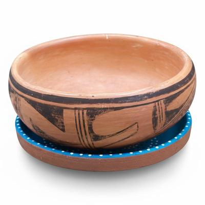 Sale Photo Thumbnail #100: Australian Aboriginal Art Hand-Painted Terracotta Bowl Set