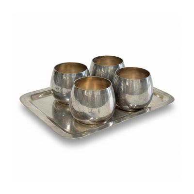 Sale Photo Thumbnail #111: Wm. A. Rogers Silverplate Roly Poly Cocktail Cup Set
