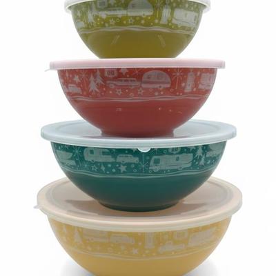 Sale Photo Thumbnail #146: Camp Casual 4-Piece Nesting Melamine Bowl Set w/ Lids