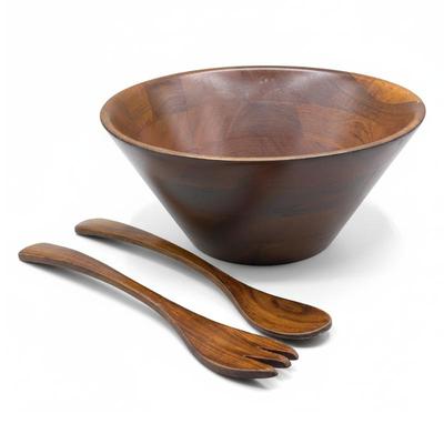Sale Photo Thumbnail #103: MCM Burl Walnut Co. Salad Bowl Set