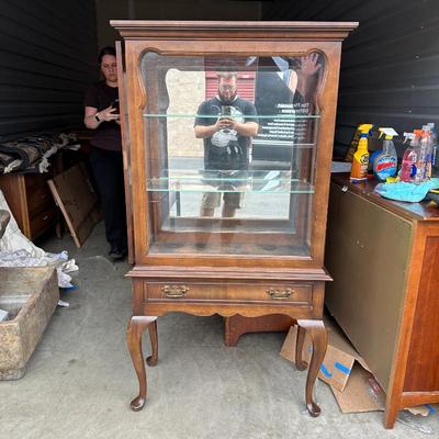 Vintage French Provincial Style Curio Cabinet