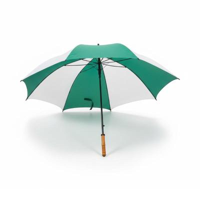 Sale Photo Thumbnail #136: Vintage Golf Umbrella w/ Wooden Handle
