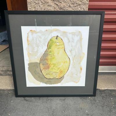Sale Photo Thumbnail #164: Framed Pear with Writing Print by Barb Culp Sipher