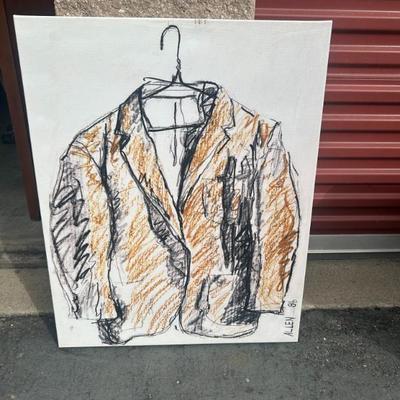 Sale Photo Thumbnail #159: Print of Sketched Yellow Suit by Gary Allen