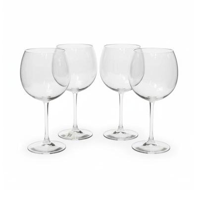 Sale Photo Thumbnail #114: Set of 4 Large Crystal Wine Glasses