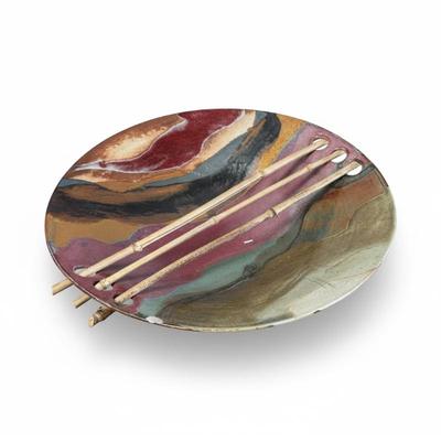 Sale Photo Thumbnail #119: Large Signed Studio Pottery Bowl with Bamboo, 2005
