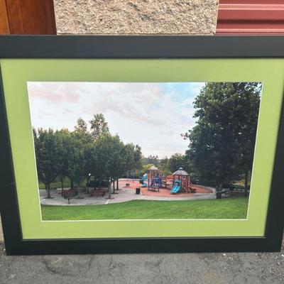 Sale Photo Thumbnail #172: Framed Park Scene Photograph Print